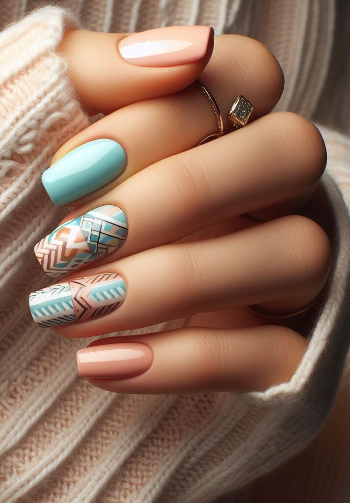 Unleash your inner artist! Explore a kaleidoscope of colors with vibrant nail art designs. From geometric patterns to playful florals, the possibilities are endless.