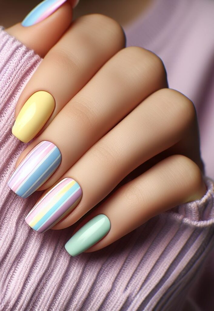 **Goodbye boring nails! ** Unleash your inner artist with color splash and color pop nail art. It's the perfect way to embrace summer fun! #nailart #colorfulnailart #nails #pocoko #summernails #boldnails