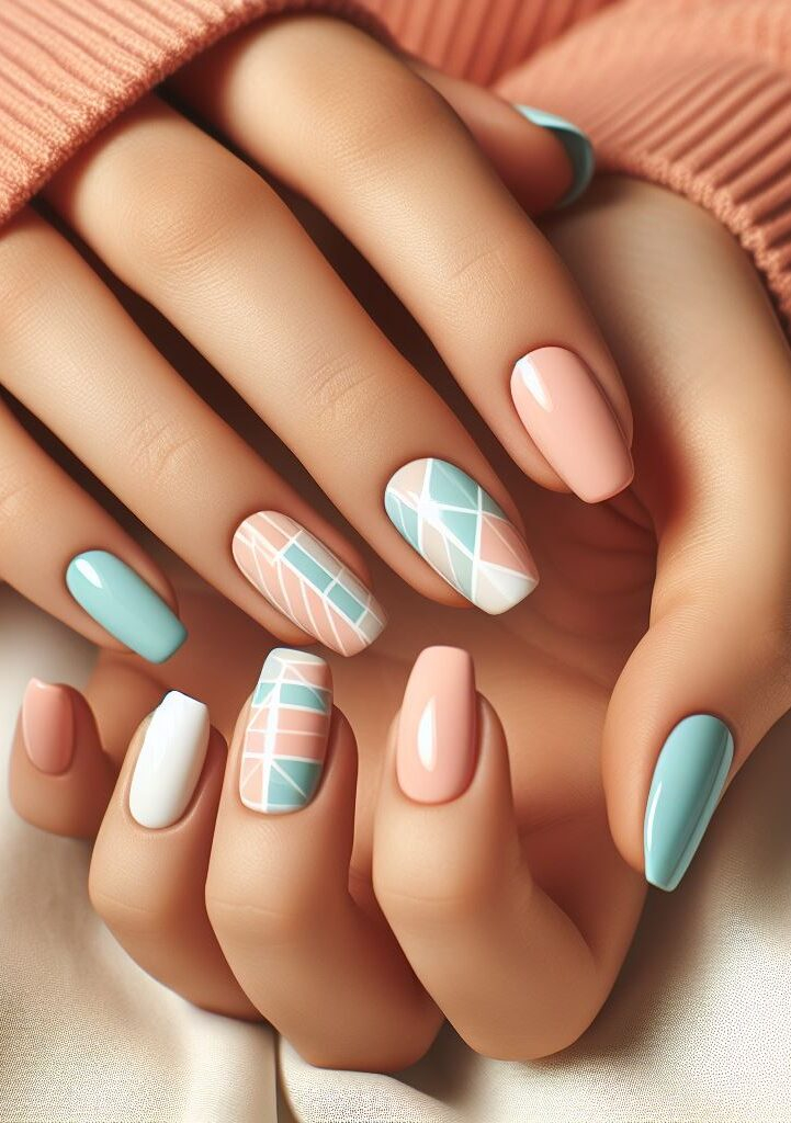 Mix & match your brights! There are no rules with color splash and color pop nail art. Experiment with bold combinations for a summer mani that pops! #nailart #colorfulnailart #nails #pocoko #summernails #brightcolors