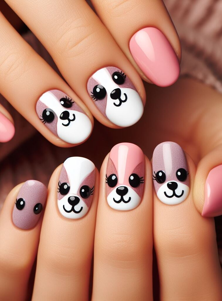 Who needs a real puppy when you can have them on your nails? These realistic puppy face nail arts capture all the details you love, from soft fur to soulful eyes.