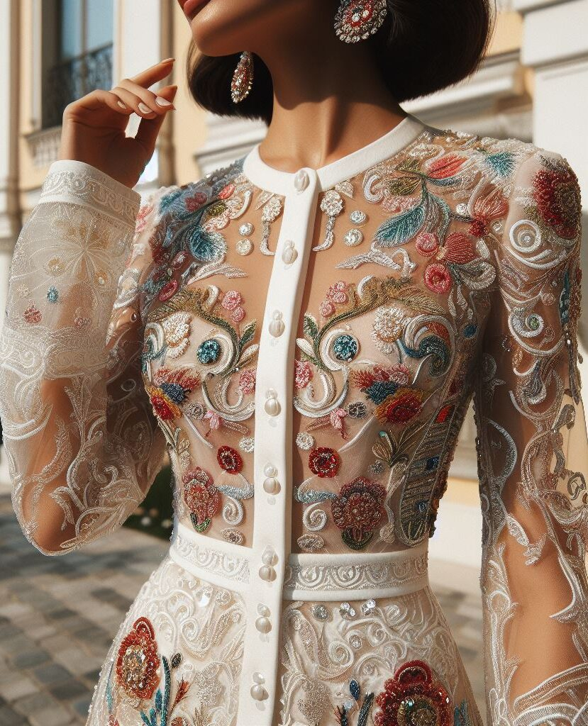 Layering made luxe. ❄️ Channel a sophisticated streetwear look by layering a crisp white embroidered dress with matching jewelry. 