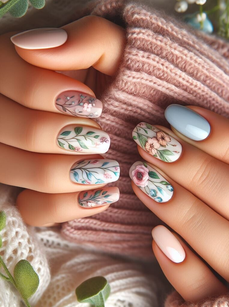 Global gardens! Explore the beauty of flowers from around the world with nail art featuring exotic orchids, vibrant plumeria, or delicate cherry blossoms.