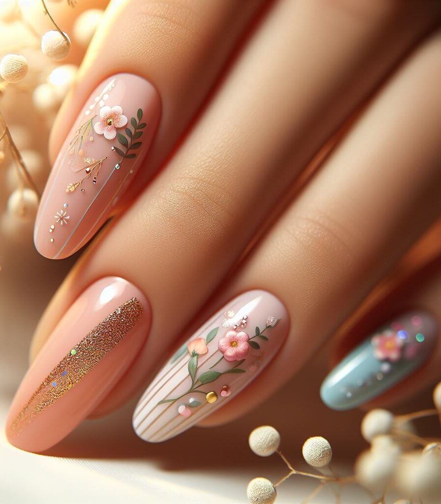 Embrace the magic of nature! These enchanting floral nail art designs feature wildflowers, ferns, or even tiny ladybugs for a whimsical touch. Floral Nail Art Designs 2024