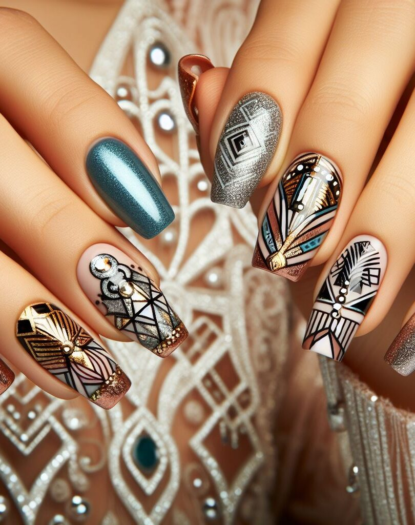 Mixed metals, maximum impact! Don't be afraid to combine different metallic colors like gold and silver for a unique and dynamic effect.