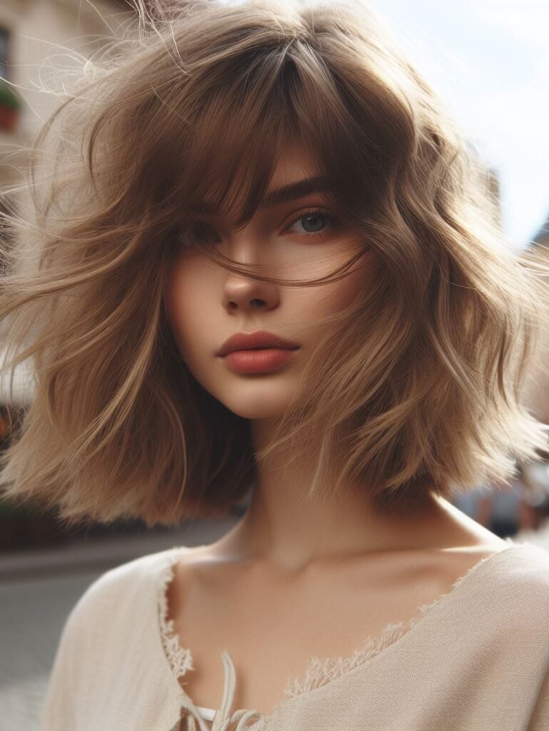 Curtain Bangs: Your Effortless Guide to 55 Stunning Styles! | Pocoko Get inspired by this stunning hairstyle featuring wispy curtain bangs, blonde locks, and a trendy lob cut! 🌟 Soft, feathered layers frame the face, enhancing your natural beauty with a touch of romance. Embrace effortless elegance with this modern twist on a classic look. Perfect for those seeking chic versatility and radiant style! ✨ #HairstyleInspo #WispyBangs #BlondeLob #curtainbangs