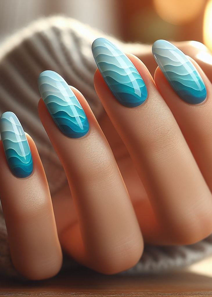 Ombre Nails: The Effortless Way to Stunning Gradients | Pocoko Feeling blue? Not anymore! This blue to teal ombre is the perfect pick-me-up mani with beachy vibes.