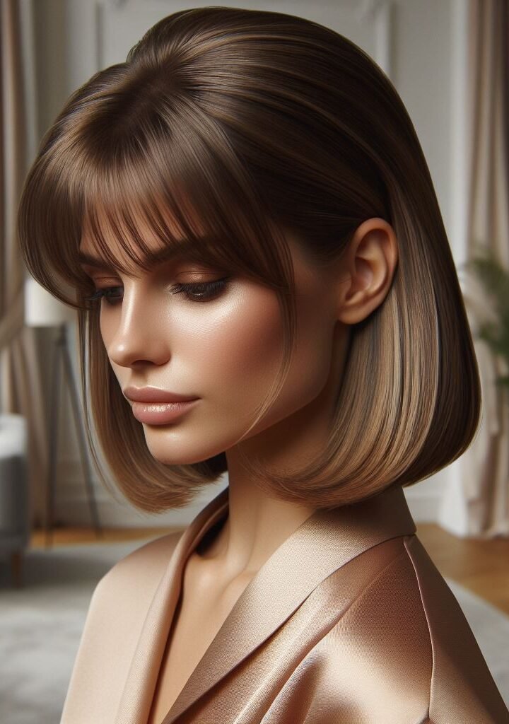 Curtain Bangs: Your Effortless Guide to 55 Stunning Styles! | Pocoko Elevate your look with Curtain Bangs complementing slicked-back hair. This sleek and sophisticated hairstyle exudes confidence and elegance, perfect for both casual and formal occasions. Embrace the sleek trend with #CurtainBangs #SlickedBackHair #HairstyleInspiration #POCOKO