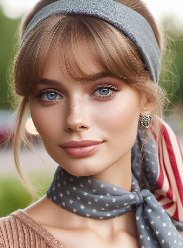 Curtain Bangs: Your Effortless Guide to 55 Stunning Styles! | Pocoko Peek-a-boo bangs! This head-turning style pairs trendy curtain bangs with a draped headscarf, leaving a hint of mystery behind the fabric. Effortlessly chic with a touch of intrigue, it's perfect for a night out or adding some spice to your everyday look. #pocoko #curtainbangs #headscarfmystery #hairstylewithdrama