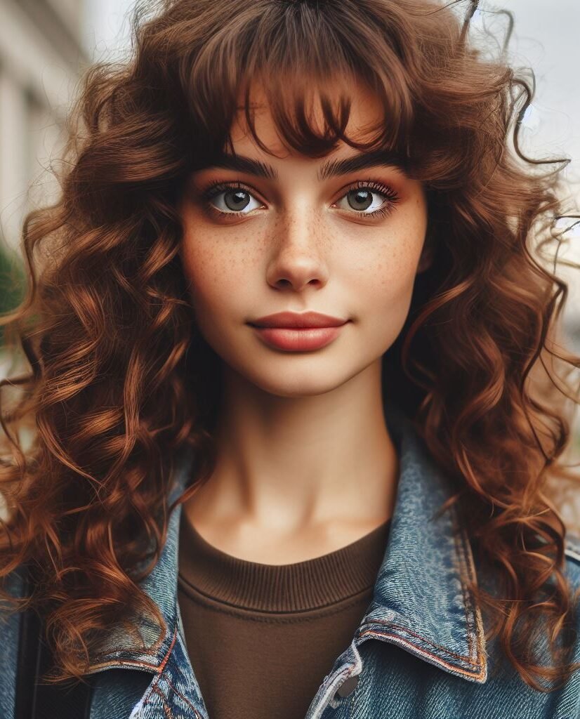 Curtain Bangs: Your Effortless Guide to 55 Stunning Styles! | Pocoko Elevate your style with Curtain Bangs framing medium-long brown wavy locks. Effortlessly chic and versatile, this hairstyle exudes sophistication for any occasion. #CurtainBangs #WavyHair #BrownHair #POCOKO