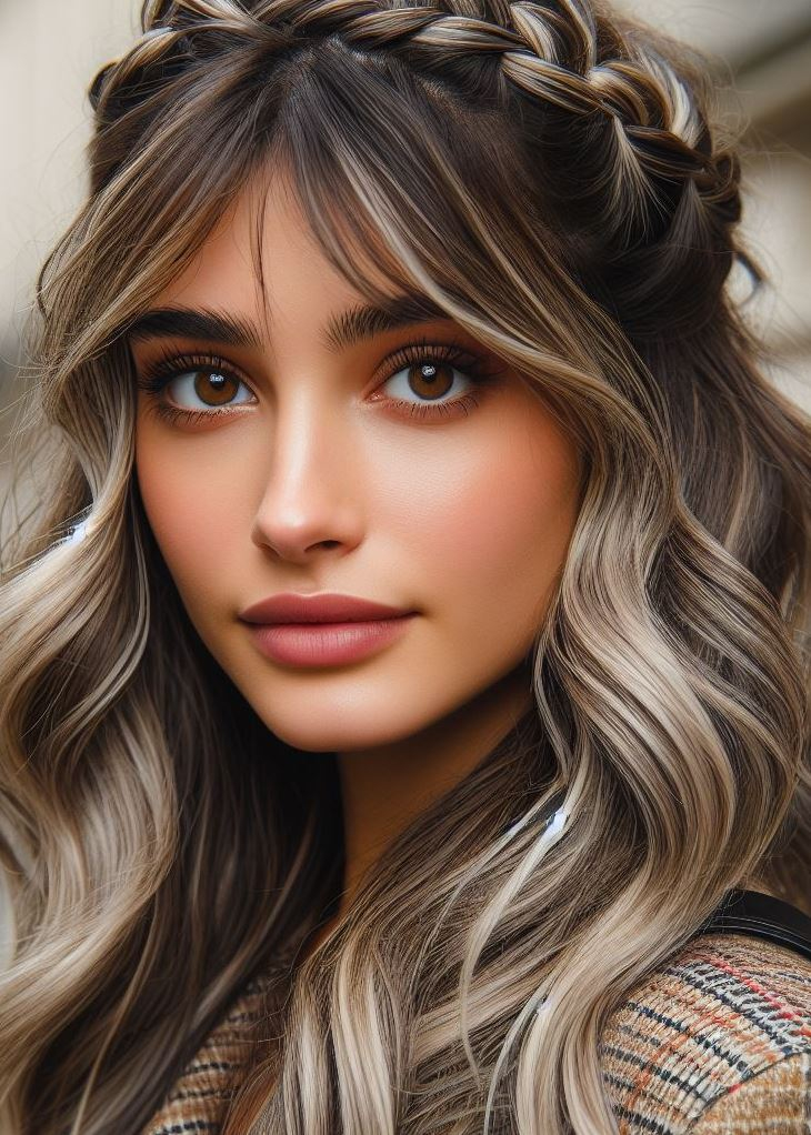 Dimensional blonde: Add depth and texture to your hair with a blonde ombre that flows into a sophisticated crown braid. #blondehairgoals #hairstylesforteens #pocoko