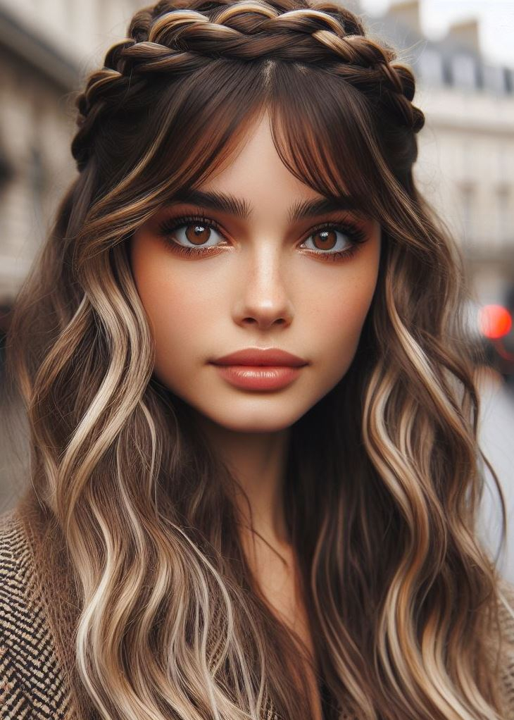 Sun-kissed beauty: Achieve effortless beach vibes with a blonde ombre that fades into a stunning crown braid. #Ombrehair #crownbraid #pocoko