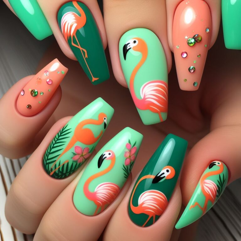Flamingo Nail Art Ideas That Are Just Fabulous: Designs to Set Your ...
