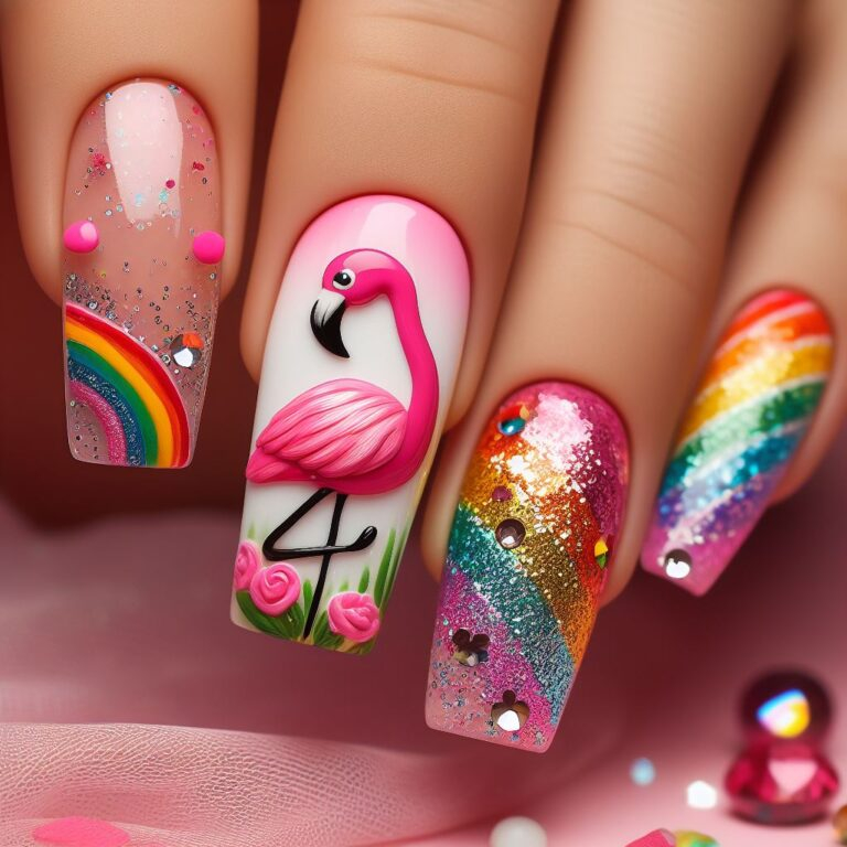 Flamingo Nail Art Ideas That Are Just Fabulous: Designs to Set Your ...