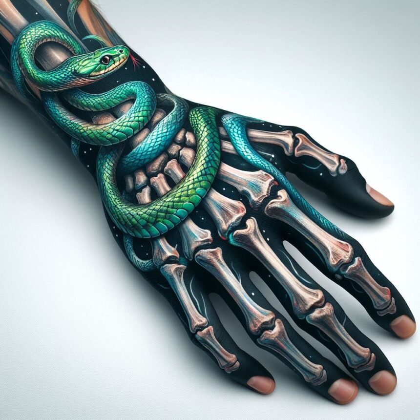 Skeleton Hand Tattoo: Unveiling the Power and Beauty of Bony Brilliance ...