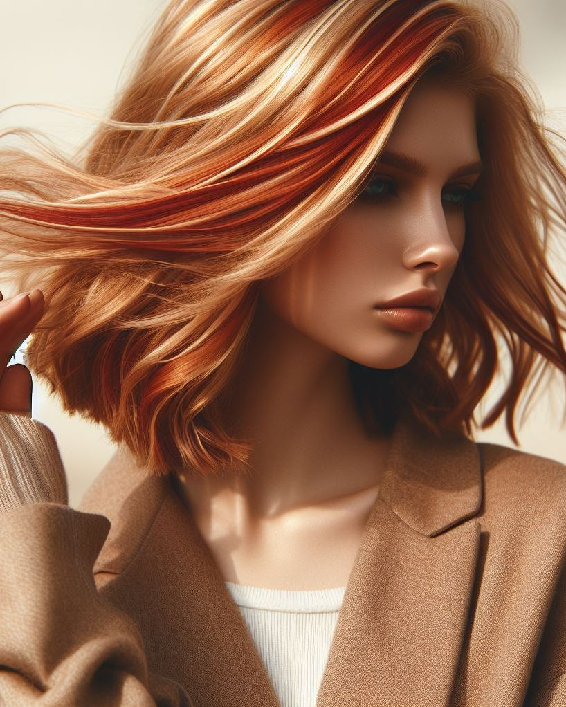 Flatter Every Skin Tone with Strawberry Sunshine: From porcelain to olive complexions, there's a perfect shade of strawberry blonde with golden highlights waiting for you! Get inspired and find your ideal match for a universally flattering glow. ✨