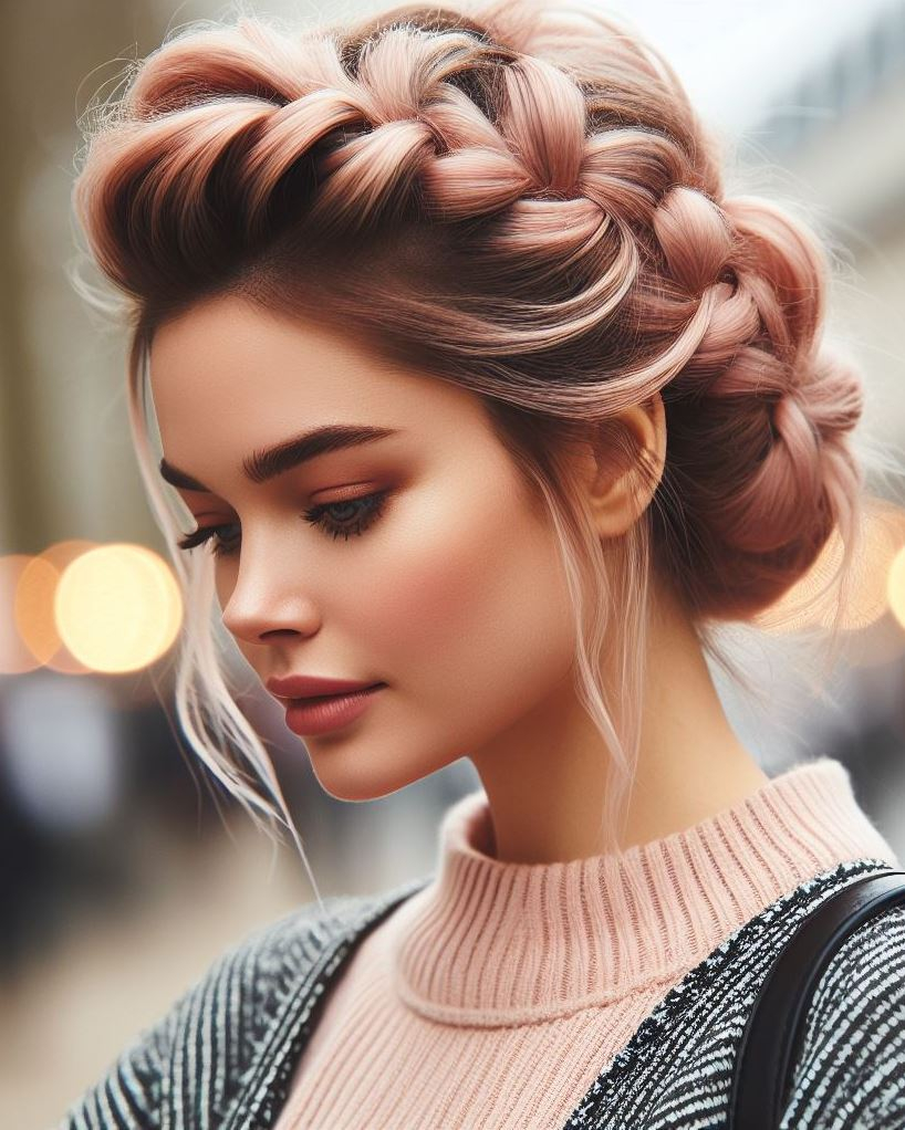 Modern Minimalism: Embrace clean lines with a blush pink French twist updo. Simple yet sophisticated!