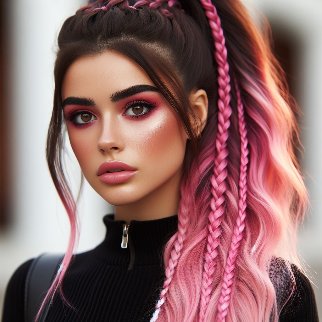 Pink hairstyles