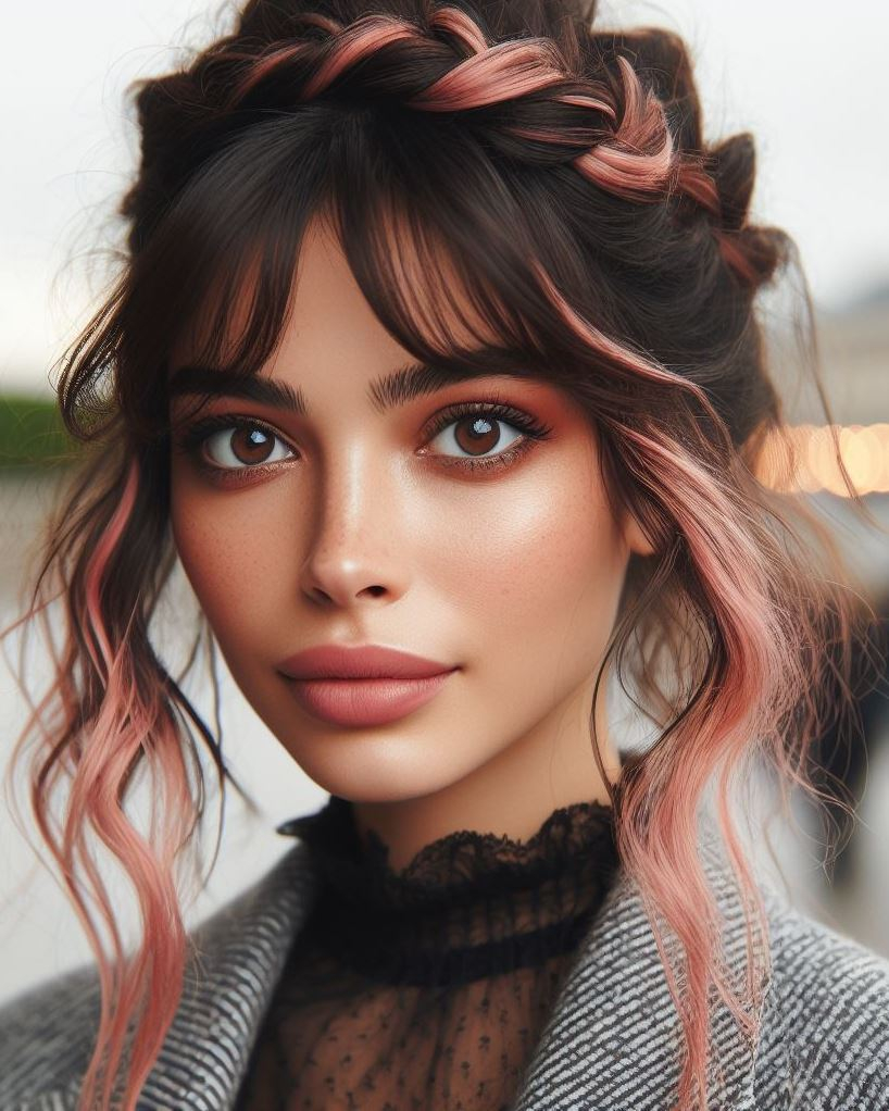 Spring Fling Updo: Embrace the season with a blush pink twist updo – light, airy, and perfect for warmer weather.