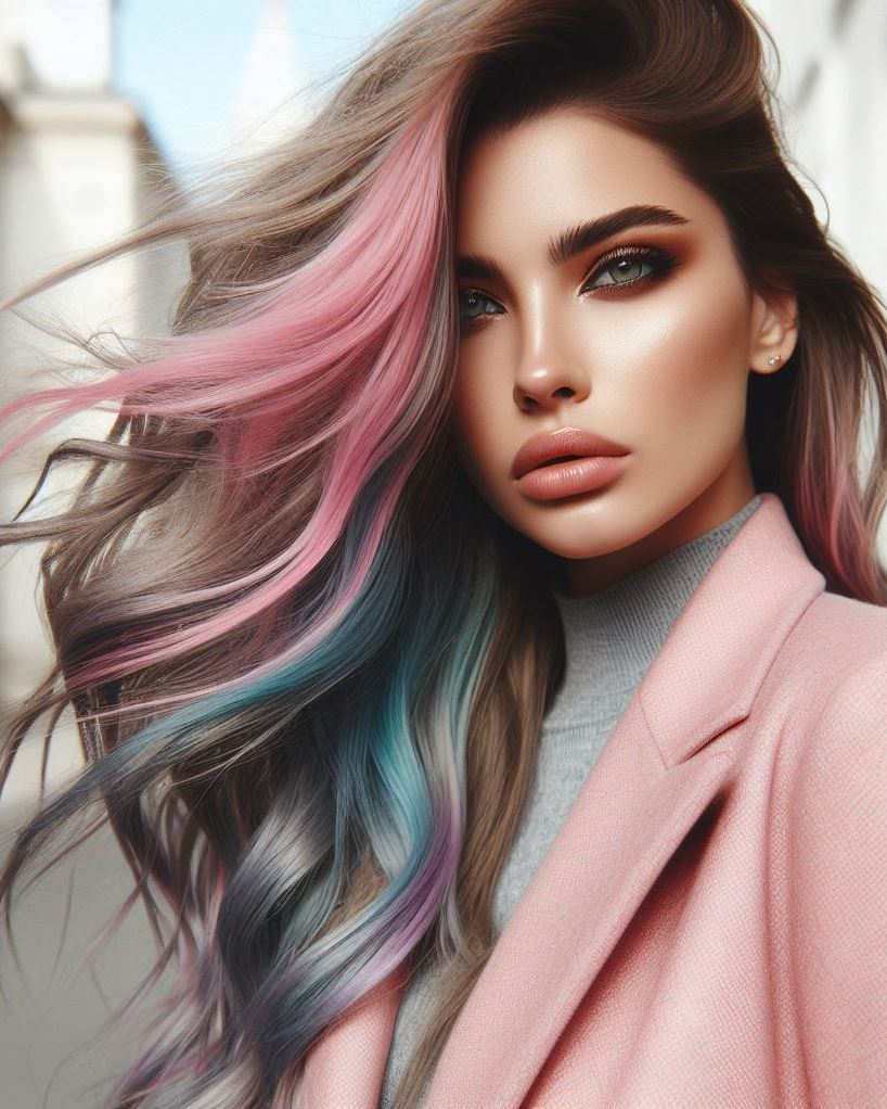 Fairytale Hair for Everyday ✨: Pastel rainbow hair adds a touch of magic to your everyday look. Get inspired by these whimsical and wearable styles.