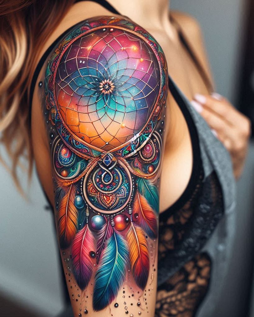 Dream Catcher Tattoos: 13 Dreamy Designs to Catch Your Eye | Pocoko A classic dream catcher tattoo on your arm is like a personal shield, catching bad vibes and weaving through the good ones, all while adding a touch of timeless grace to your style.