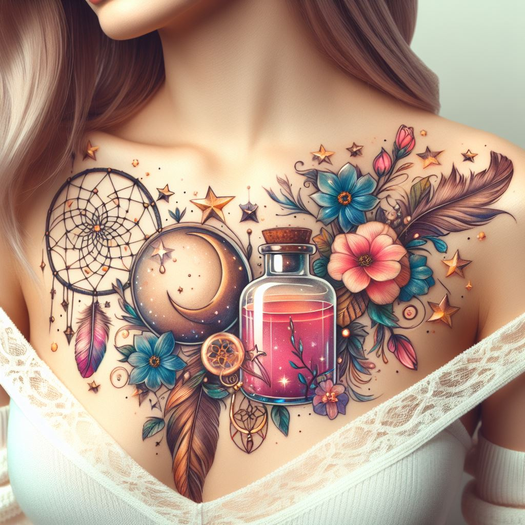 Dream Catcher Tattoos: 13 Dreamy Designs to Catch Your Eye | Pocoko Watercolor Dream Catcher: Ethereal Beauty Soft watercolor hues create a dreamy and whimsical aesthetic for your dream catcher tattoo. Perfect for those seeking a light and airy design!