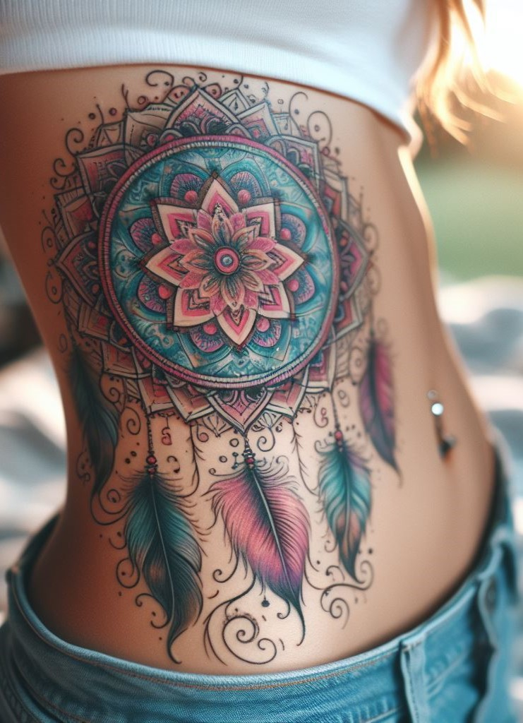 Dream Catcher Tattoos: 13 Dreamy Designs to Catch Your Eye | Pocoko Dream Catcher & Sunburst: Chasing Your Dreams ☀️ Incorporate a radiant sunburst into your dream catcher tattoo to symbolize chasing your dreams with passion and unwavering optimism!