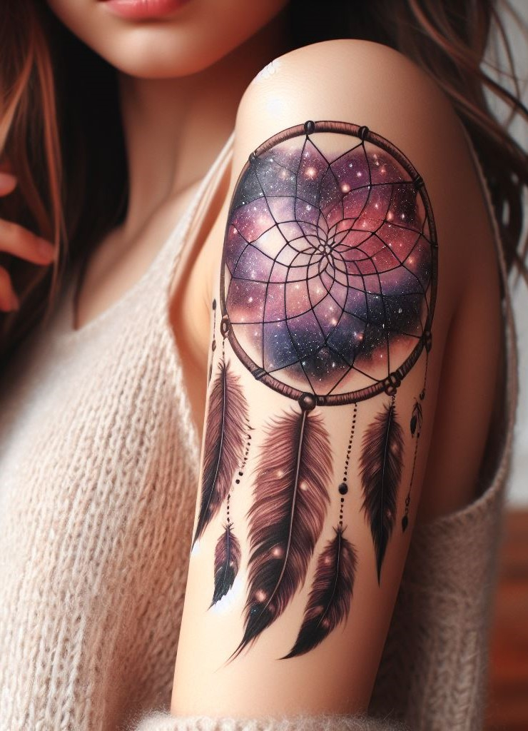 Dream Catcher Tattoos: 13 Dreamy Designs to Catch Your Eye | Pocoko Flower Mandala Dream Catcher: Growth & Protection Combine the beauty of flowers with the intricate symbolism of a mandala dream catcher tattoo. It represents personal growth, inner peace, and a protective shield that nurtures your dreams and aspirations!