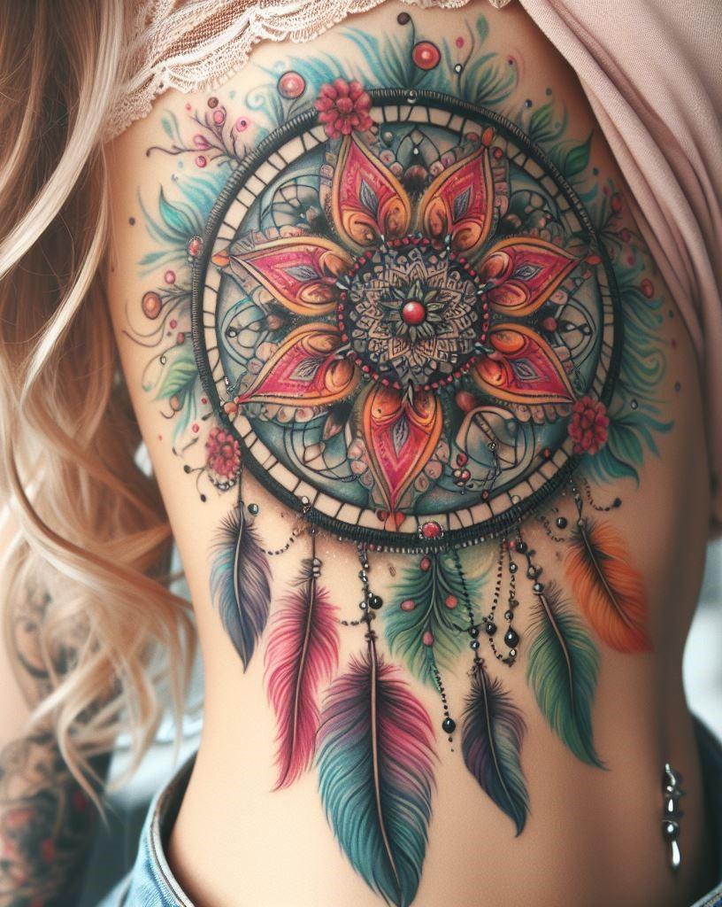 Dream Catcher Tattoos: 13 Dreamy Designs to Catch Your Eye | Pocoko Modern Dream Catchers: Bold & Beautiful Don't be afraid to reimagine the classic! Bold colors, geometric patterns, and unexpected elements make your dream catcher tattoo a head-turning masterpiece.