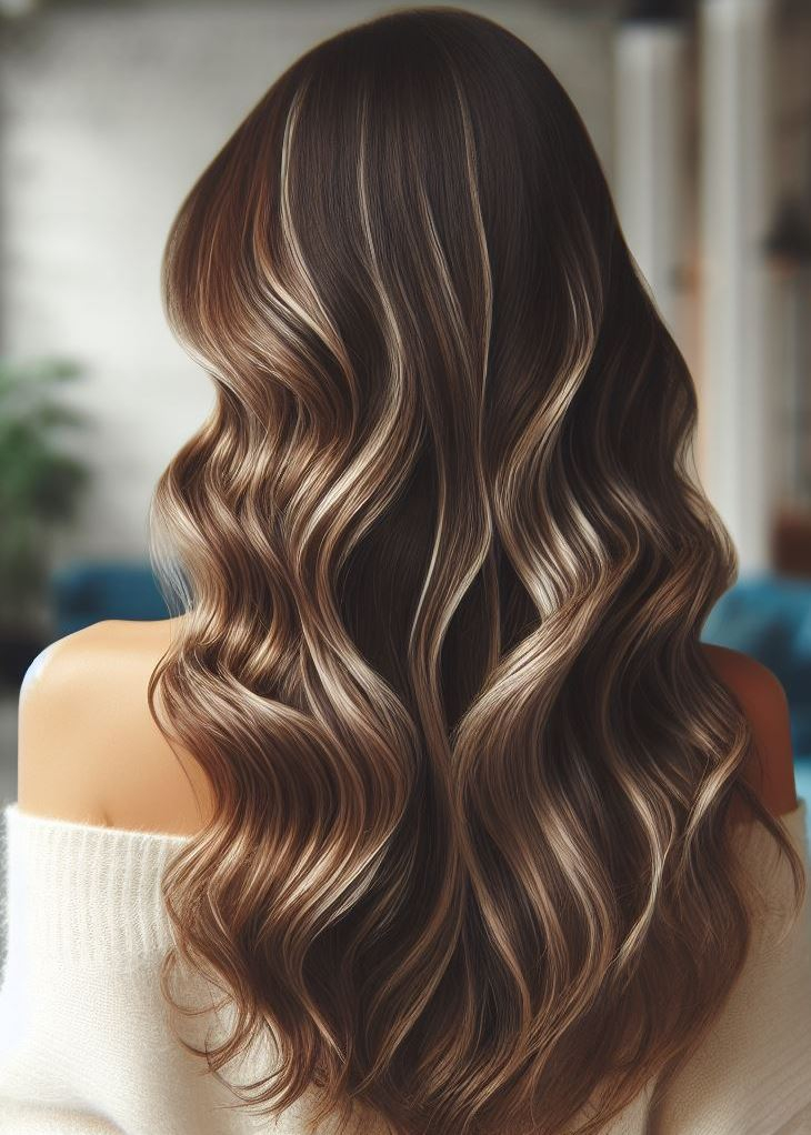 Healthy Hair Hacks: How to Keep Your Hair Color Vibrant | Pocoko California Dreamin': Sun-kissed blonde highlights dance through thick, wavy hair for a beachy vibe.