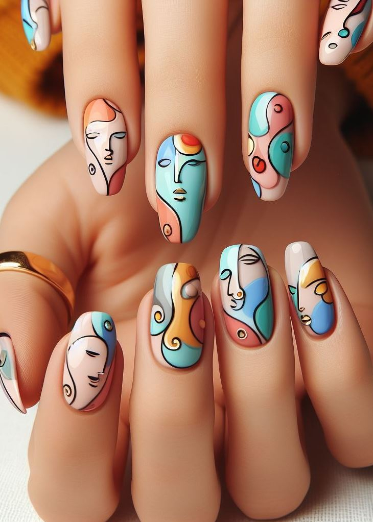 Abstract Nail Art: It's Not Just Random Splotches (We Promise!) | Pocoko When your manicure says, ‘I woke up like this’: These quirky nail designs have more expressions than a coffee shop lineup. ☕