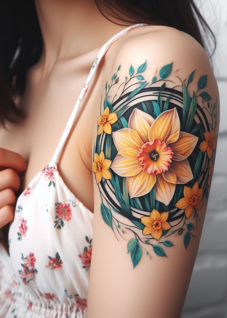 Calling all March Muses! This daffodil wreath tattoo is a reminder that new beginnings are always blooming, just like you. Plus, it's way prettier than carrying around a lucky rabbit's foot all year.