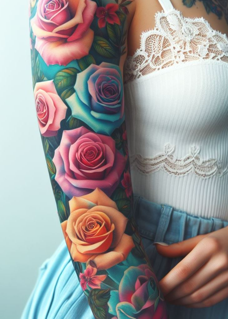 June babies, unfurl your thorns! This rose bouquet tattoo is a stunning way to rep your birth month. It's a timeless symbol of love, passion, and a touch of rebellion - perfect for the multifaceted June woman.