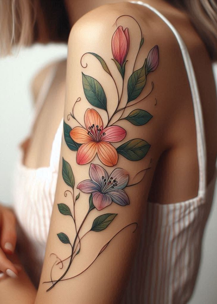 Sunset Hues: Imagine a honeysuckle vine, traced in soft lines, evoking memories of golden evenings. June’s minimalist tattoo whispers of love, resilience, and the promise of tomorrow. Whether on your wrist or collarbone, let this ink be a reminder that life’s sweetest moments are often found in simplicity.