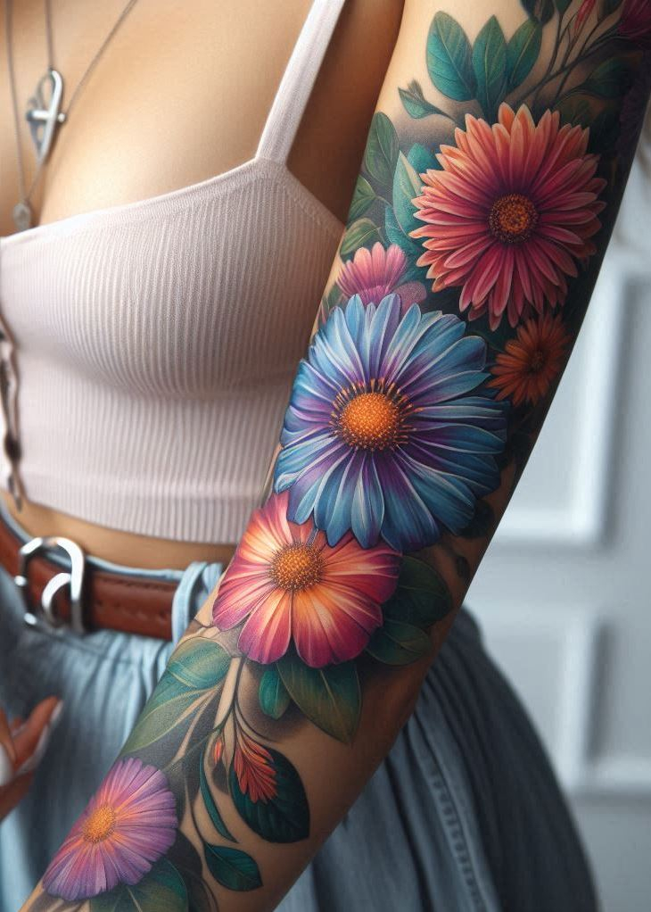 Cosmic Blooms: Imagine morning glories and asters intertwining like celestial lovers—their petals brushing against each other in a delicate dance. This September birth-flower tattoo celebrates the magic of new beginnings, blending the hope of morning glories with the wisdom of asters. Wear it proudly, and let the universe bloom on your skin.