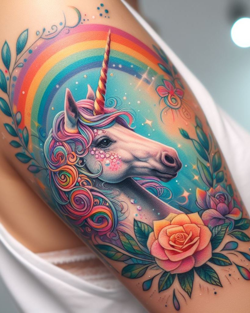 Unicorn tattoos on the arms are a stunning way to express your love for fantasy and magic. Each design is a beautiful reminder of the extraordinary and the mystical.