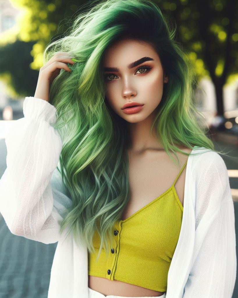 Green with Envy: Make a statement with a bold green hair color that's sure to turn heads and inspire envious glances (in the best way possible!)