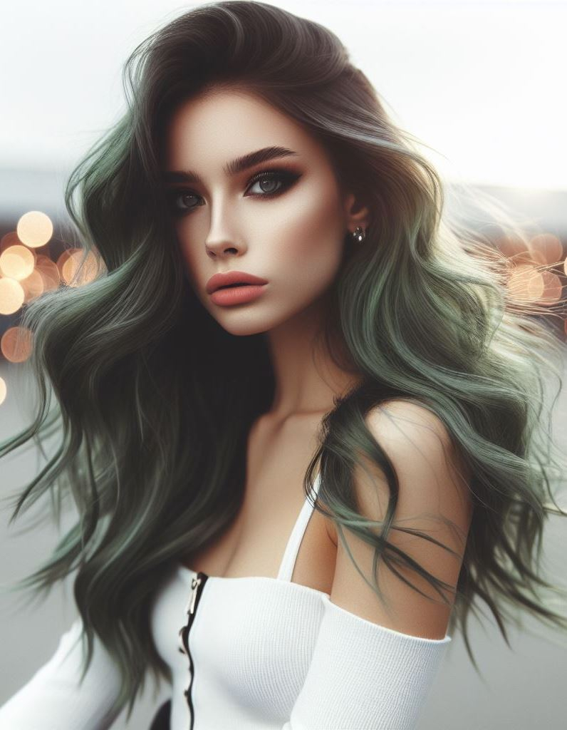 Forest Mystery: Embrace the earthy tones of nature with a moss green hair color. This shade adds depth and dimension, creating a mysterious and captivating look.