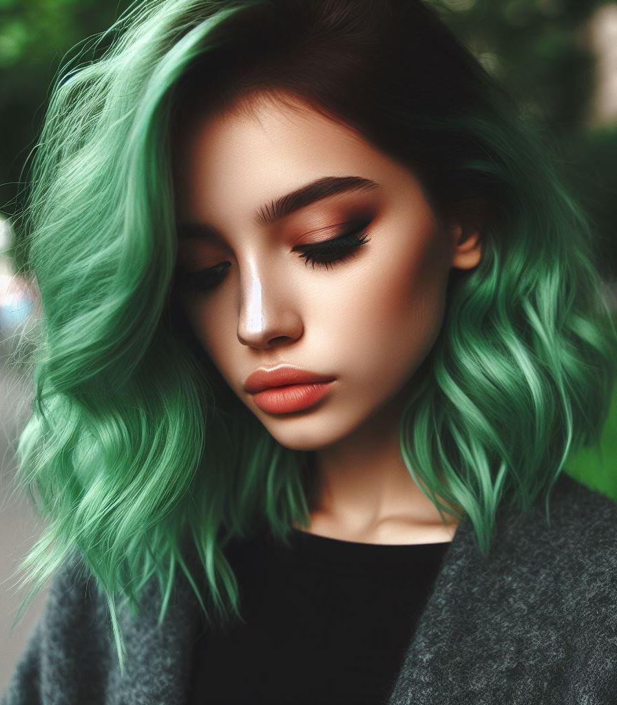 Green Galaxy: Create an out-of-this-world look with a combination of green and blue hair colors. This artistic approach is ideal for those who want to unleash their inner space traveler.