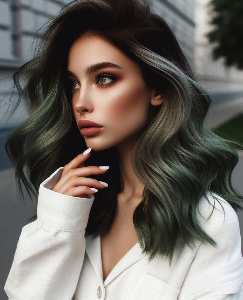 Hidden Depths: Surprise everyone with hidden green hair! Dye the underneath layer of your hair green for a peek-a-boo effect that's perfect for the workplace or a more subtle statement.