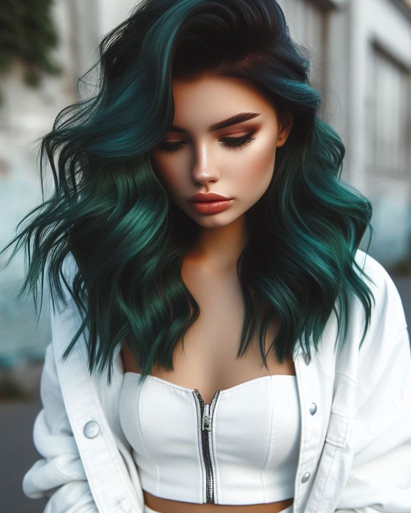 Limelight Shine: Dare to be bold with vibrant lime green hair, a playful and energetic hue that guarantees to turn heads.