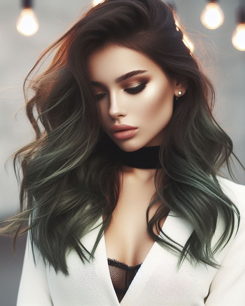Seafoam Sensation: Create a soft and whimsical look with light seafoam green hair, perfect for those seeking a touch of color without overwhelming vibrancy.