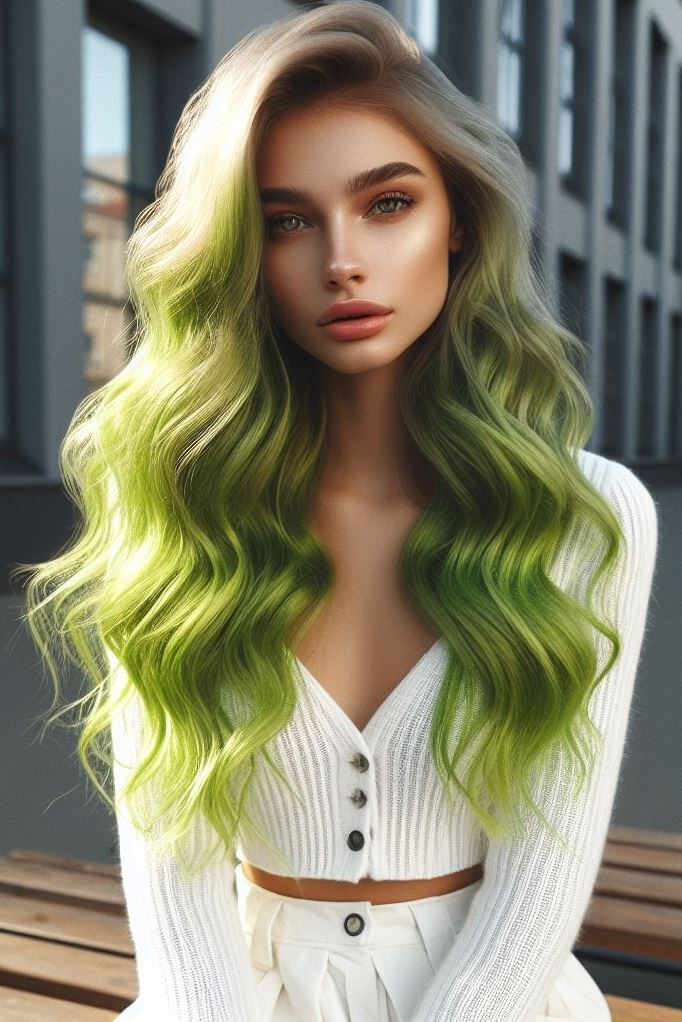 Neon Revolution: For the truly adventurous, embrace a statement-making neon green hair color, radiating confidence and individuality.