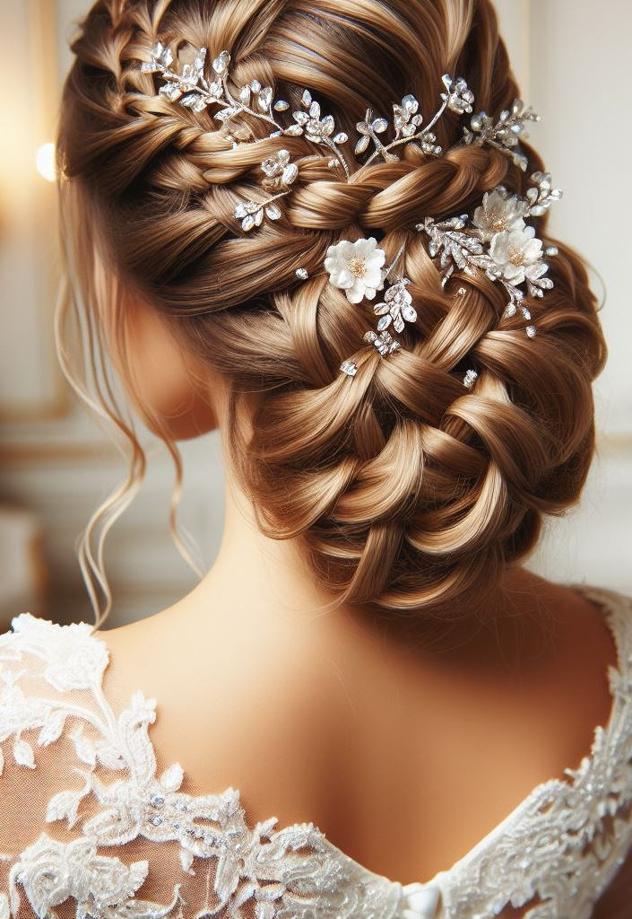 Bridal Hairstyle Accessories: Enhancing Your Wedding Hair | Pocoko A mane tamed into a masterpiece of matrimonial splendor. On your wedding day, let your hair be the brushstroke of beauty.