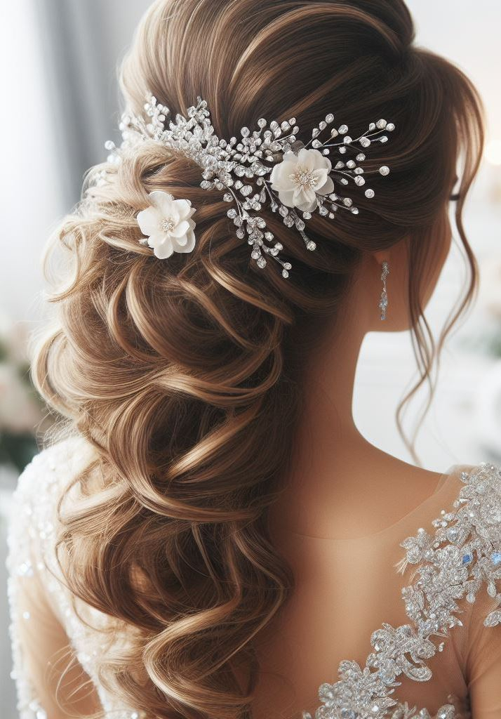 Bridal Hairstyle Accessories: Enhancing Your Wedding Hair | Pocoko An updo that's not just up, but uplifts the spirit. It's the height of bridal fashion and the peak of your love's celebration.