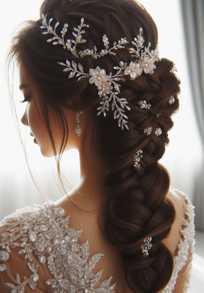 Bridal Hairstyle Accessories: Enhancing Your Wedding Hair | Pocoko A ponytail that prances down the aisle with poise. It's the gallop of your heart towards a new horizon.