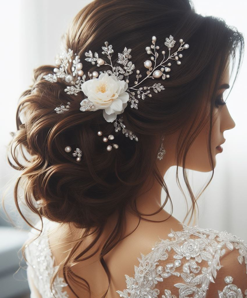 Bridal Hairstyle Accessories: Enhancing Your Wedding Hair | Pocoko A hairstyle that's a halo of happiness. On your wedding day, let your locks be the aura of your joy.