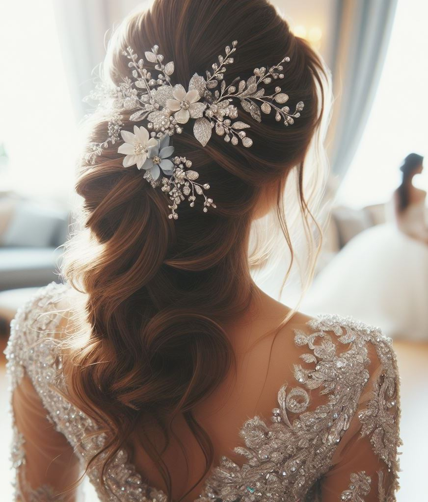 Bridal Hairstyle Accessories: Enhancing Your Wedding Hair | Pocoko A bridal hairstyle is a love letter written in curls and waves. Seal it with the joy of your wedding day.