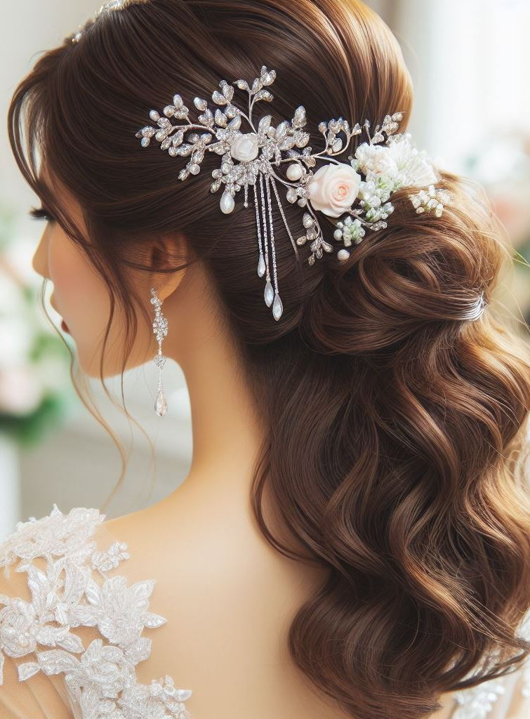 Bridal Hairstyle Accessories: Enhancing Your Wedding Hair | Pocoko Dance through your wedding with a hairstyle that sways like a melody. Let every movement be a note of timeless beauty.