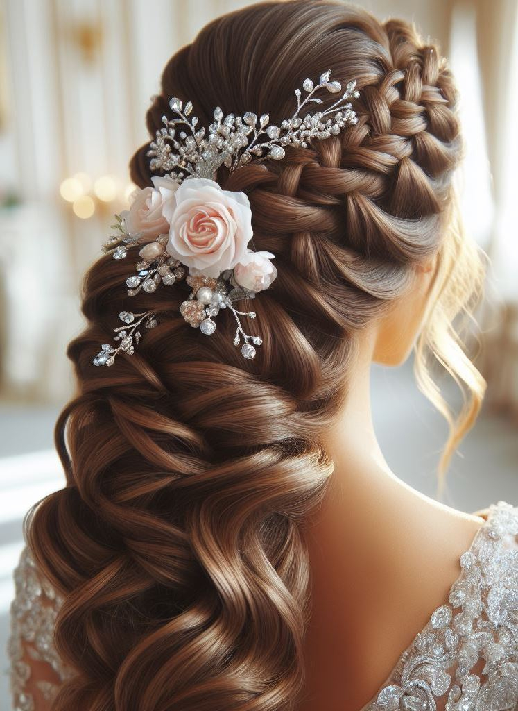 Bridal Hairstyle Accessories: Enhancing Your Wedding Hair | Pocoko Whispers of silk and satin, your hair is the fabric of dreams. Weave a tale of enchantment with every twist and turn.