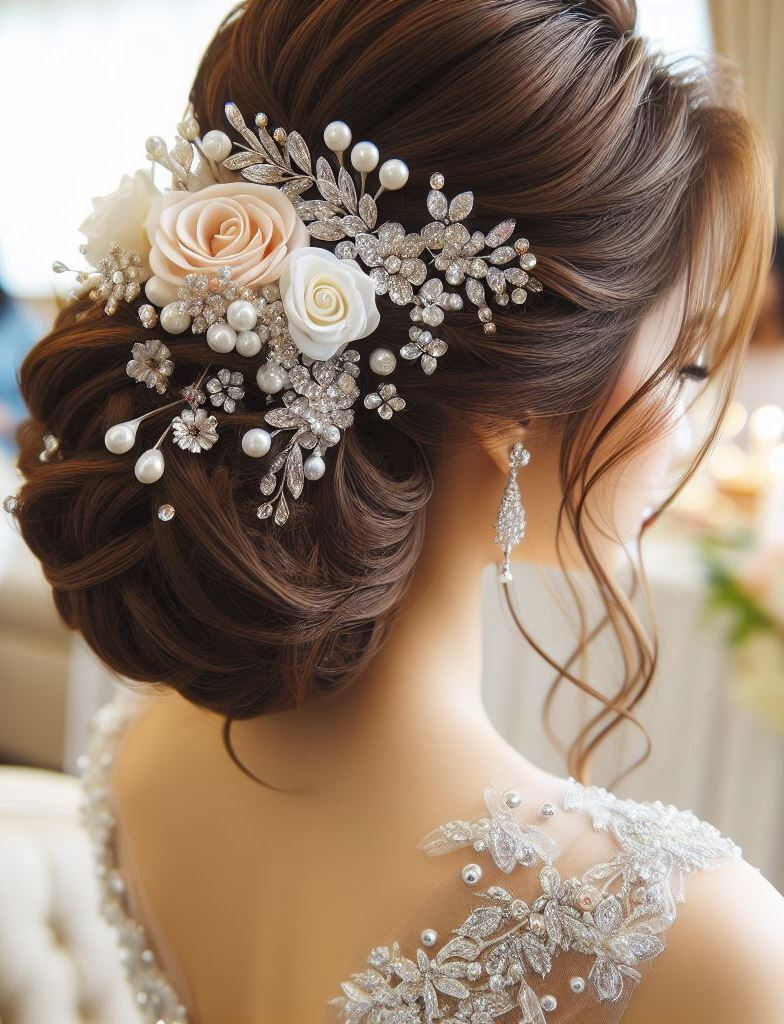 Bridal Hairstyle Accessories: Enhancing Your Wedding Hair | Pocoko A ponytail that prances down the aisle with poise. It's the gallop of your heart towards a new horizon.